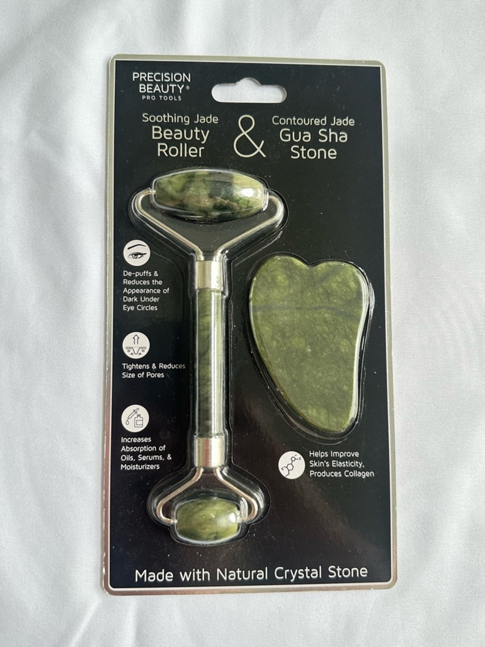 NWT The Precision Beauty Jade Beauty Roller and Gua Sha Stone Set